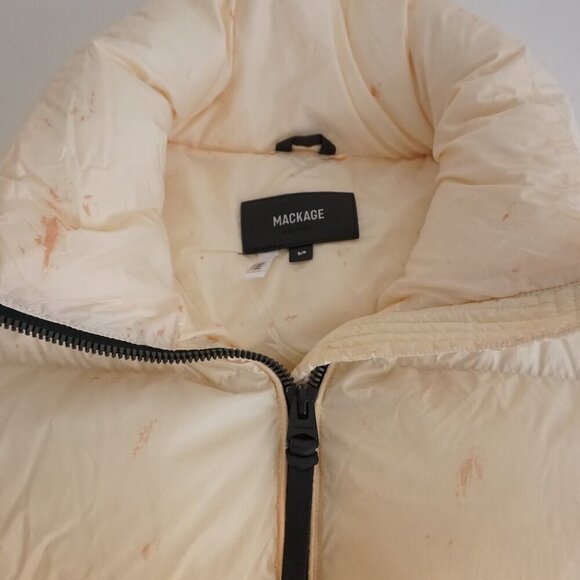 MACKAGE Evie Ombré Sunset 90% Duck Down Feather Cropped Puffer Jacket S - Picture 13 of 16